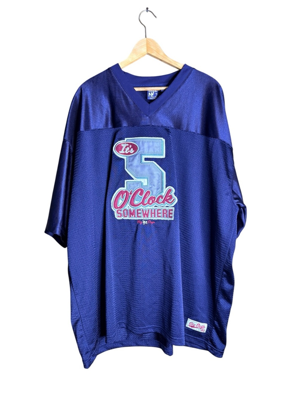 BIG DOGS 83 5 O’Clock Somewhere Jersey Shirt Men’s 3X Navy Blue